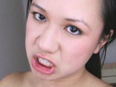 Carmina is an oriental wench out of gag reflex. This Playgirl takes a ding-dong all the way down her face aperture and holds it for a whilst. Then Carmina gets her shaved snatch drilled then the pecker goes right back into her mouth. That Playgirl jerks off Thomas' rod unti