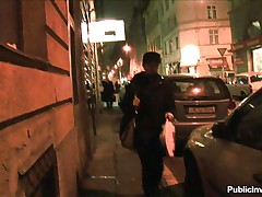 The streets at night can be a very dangerous place for such a pretty brunette. She's safer with me in that restroom, engulfing my dick like a whore! All it was needed was a short conversation and some good old cash. The dark brown started to strip and showed a smokin' hot body previous to giving me head.