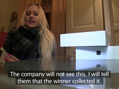 Golden-Haired with Biggest billibongs thinks this hottie has won an iPad.  Well this hottie will if this hottie rides my big dick.