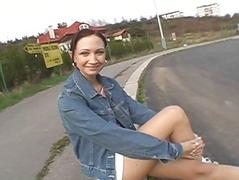 Exposed teen gal gets fucked sideways