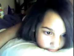 Webcam beauties plays with dark hole